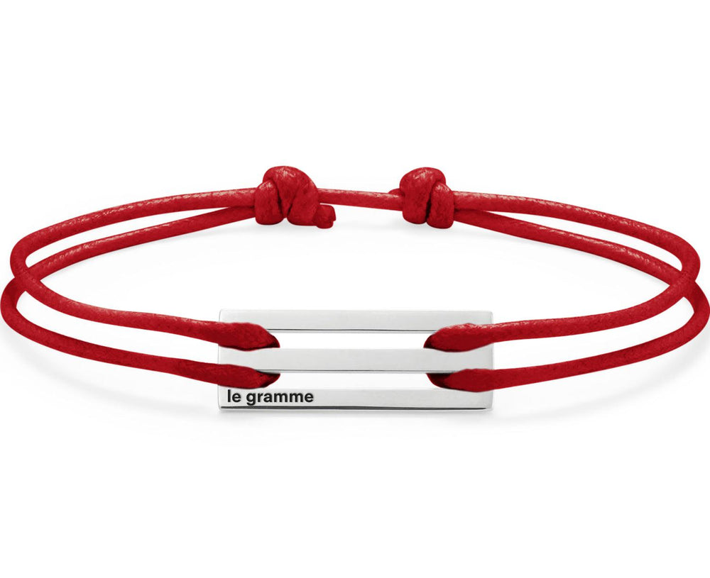 perforated red cord bracelet le 2.5g
