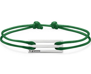 perforated green cord bracelet le 2.5g