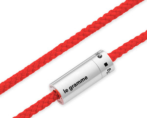 bracelet câble nato rouge le 7g