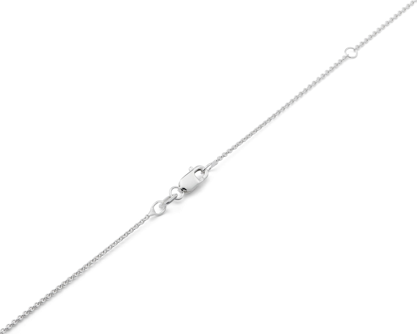 rectangle necklace with diamonds le 3.4g