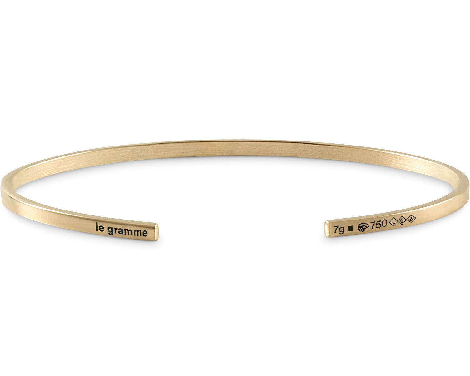 アクセサリー LE GRAMME  33G RIBBON BRACELET POLISH ribbon bracelet 33g – le gramme