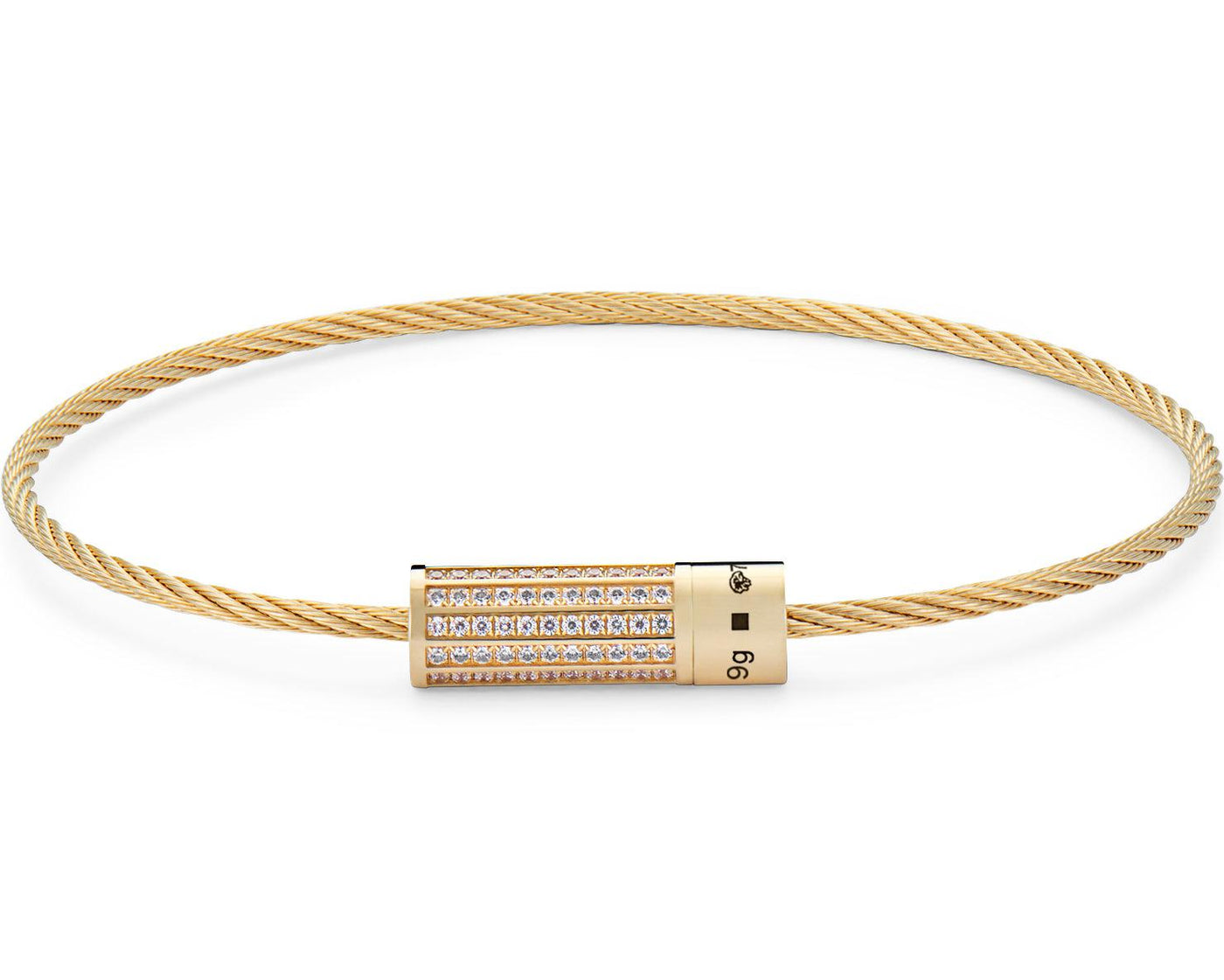 cable bracelet with diamonds le 9g