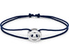 bracelet cordon entrelacs bleu marine le 3g