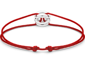 bracelet cordon entrelacs rouge le 3g