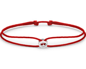 bracelet cordon entrelacs rouge le 1g