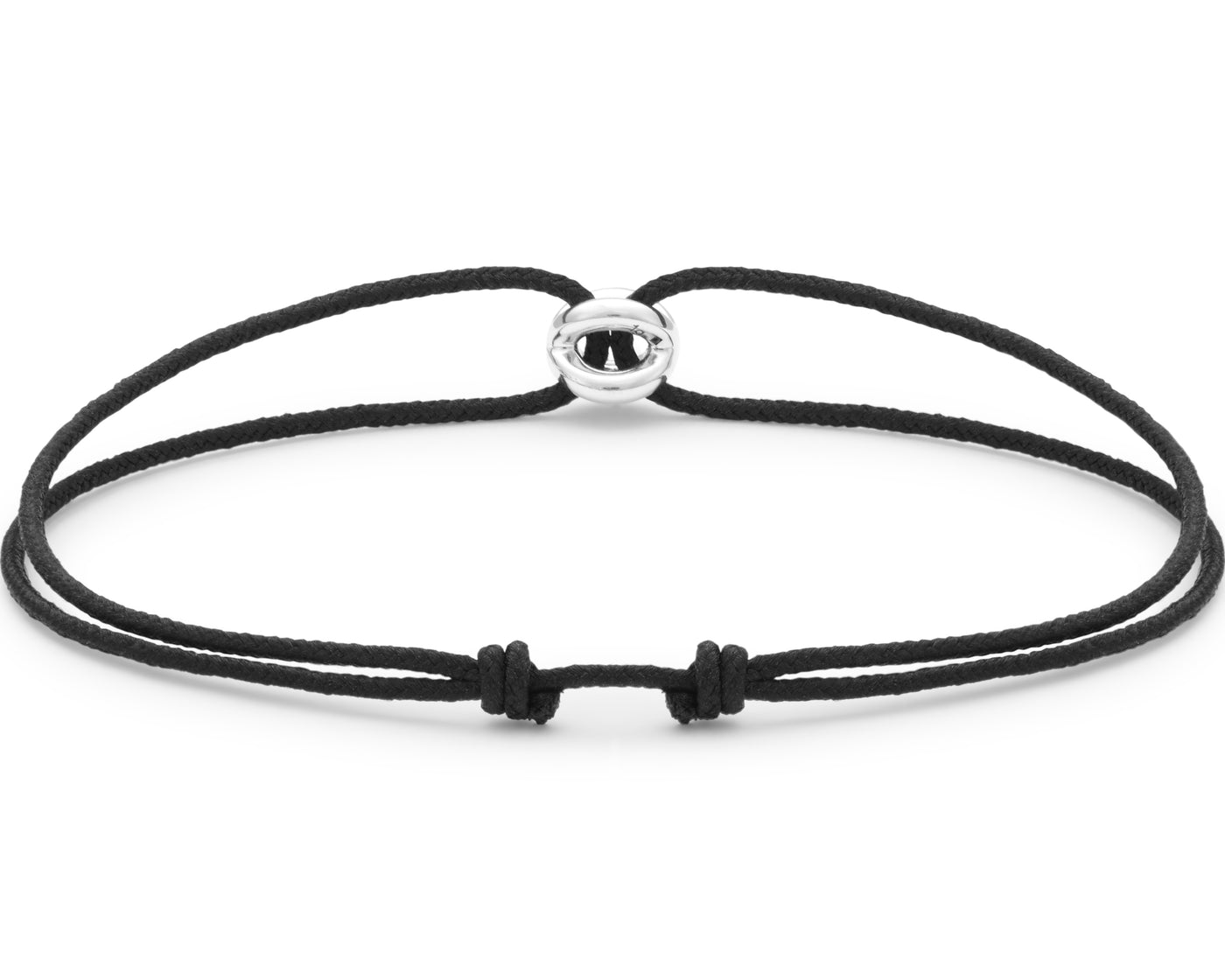 black interlaced cord bracelet le 1g