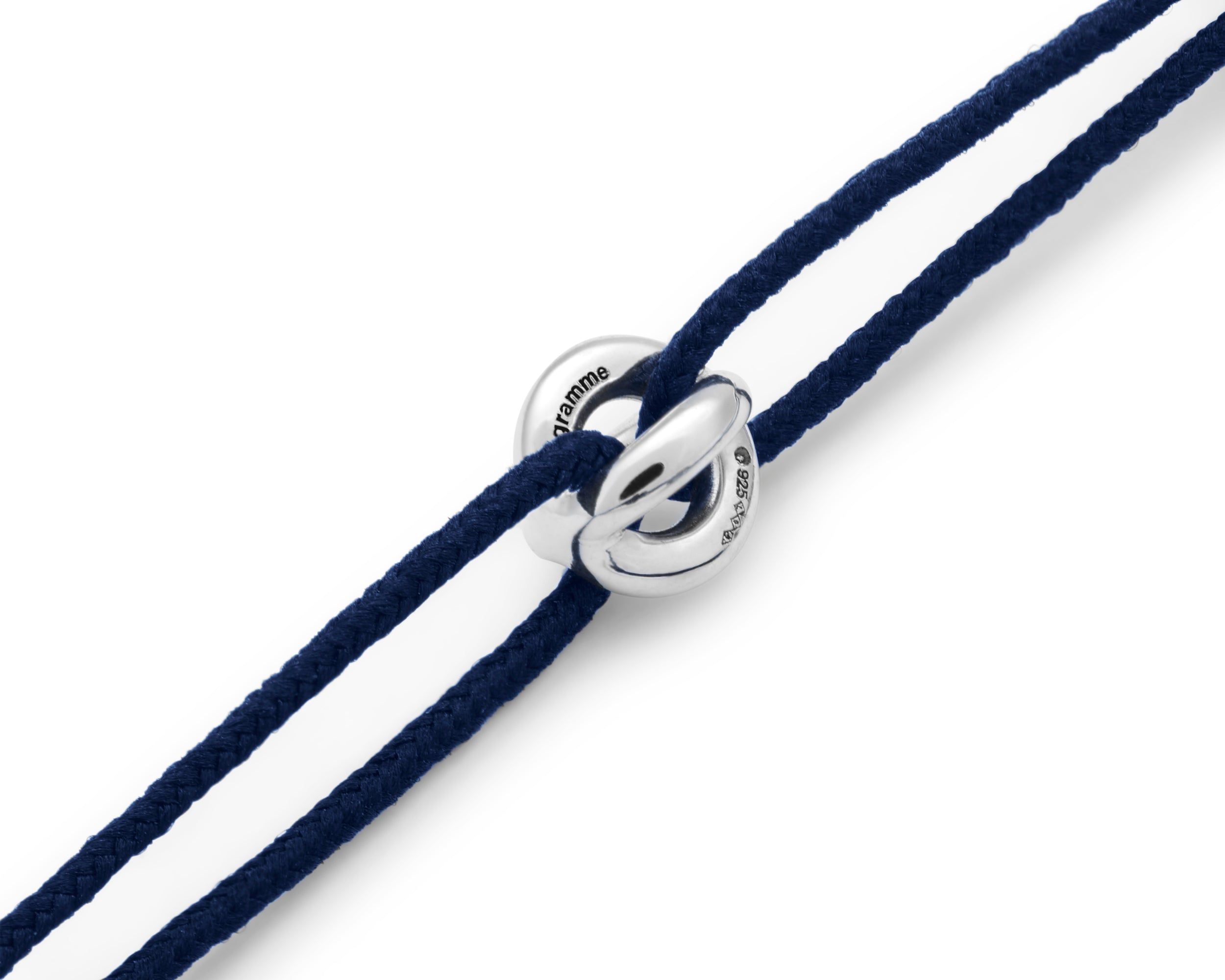 navy blue interlaced cord bracelet le 1g