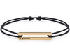 perforated black cord bracelet le 1.5g