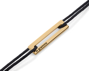 perforated black cord bracelet le 1.5g