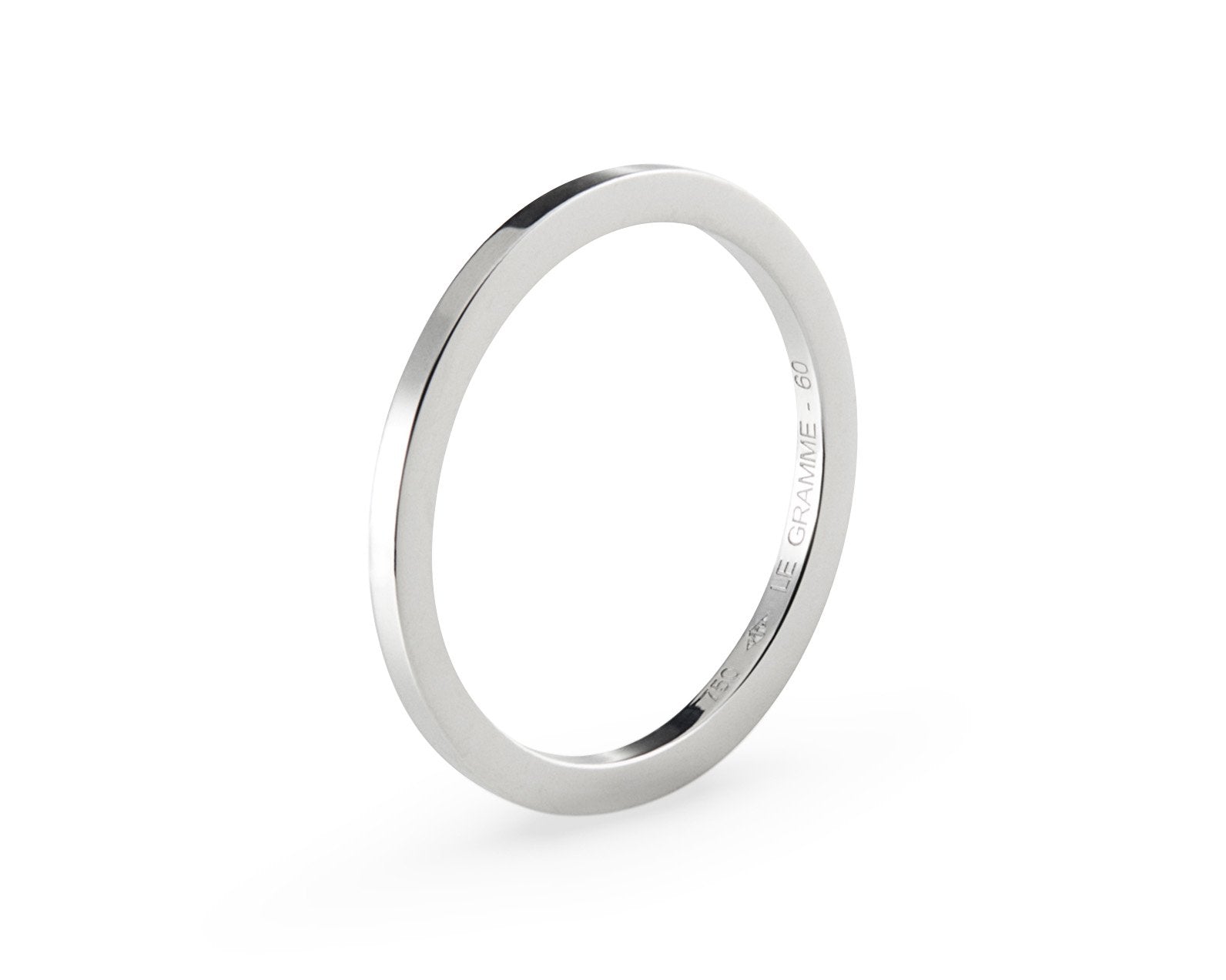 bague ruban 2mm la 3g