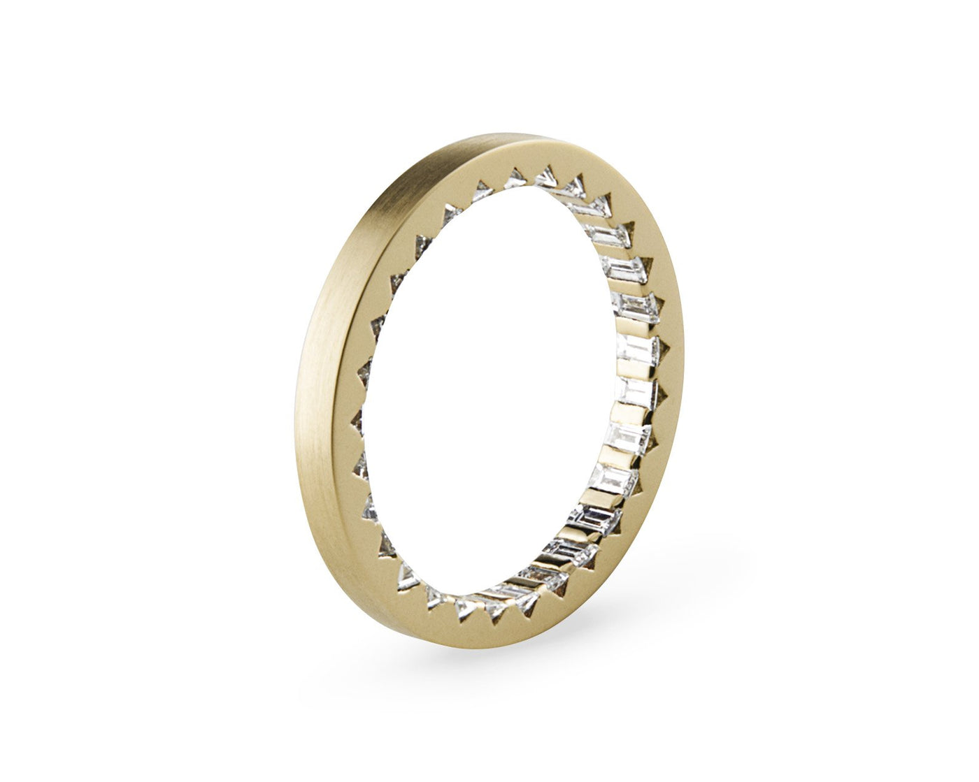 2mm ribbon ring with diamonds la 3g